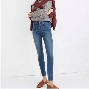 Madewell 10" High Rise Skinny Button Fly Denim Jeans Size 31p.   J1